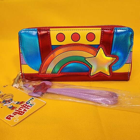Loungefly Rainbow Brite Cosplay Rainbow Metallic 80s Cartoon Wristlet Wallet NEW - Picture 15 of 15